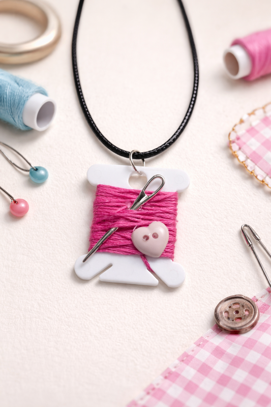 Embroidery Floss Necklace - Pink  (FREE SHIPPING)